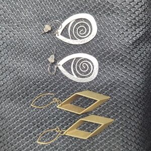 Heavy Metal Earrings - Two Pair
